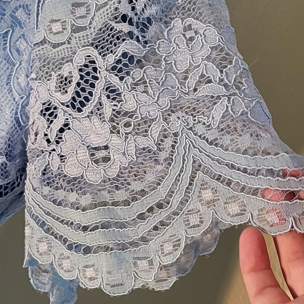 Light Blue Lace Dress - Picture 9 of 10